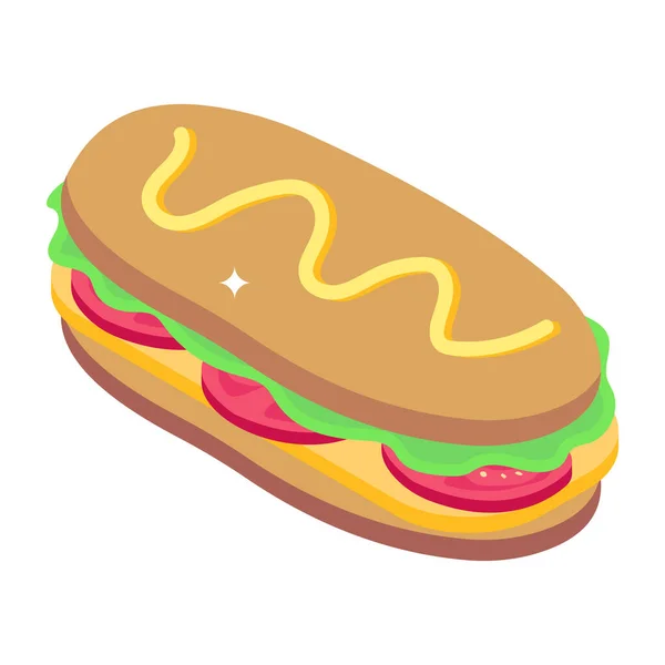 Rychlé Občerstvení Burger Vektorová Ilustrace — Stockový vektor
