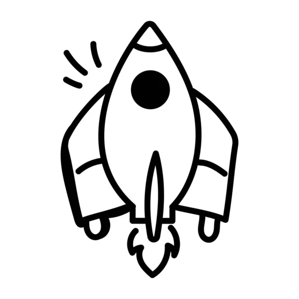 Cohete Lanzamiento Icono Vector Ilustración — Vector de stock