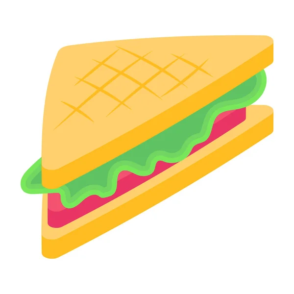 Sandwich Icona Web Semplice Illustrazione — Vettoriale Stock