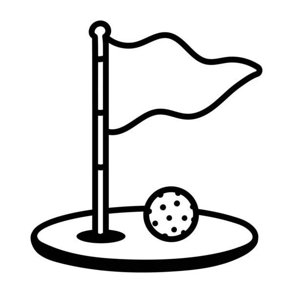 Vektor Illustration Einer Golf Ikone — Stockvektor