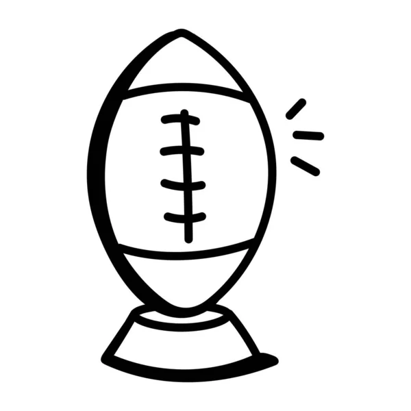 Rugby Palla Icona Vettoriale Illustrazione Design — Vettoriale Stock
