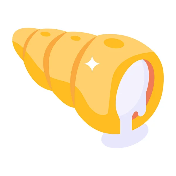 Croissant Icono Web Ilustración Simple — Vector de stock