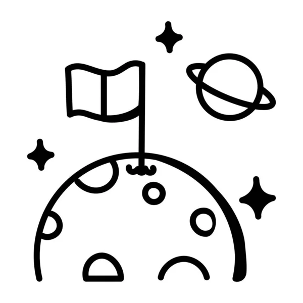 Luna Icono Web Ilustración Simple — Vector de stock