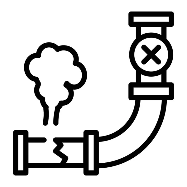 Tubo Gas Vector Icono Contorno Manguera Bomba Signo Ilustración Símbolo — Archivo Imágenes Vectoriales