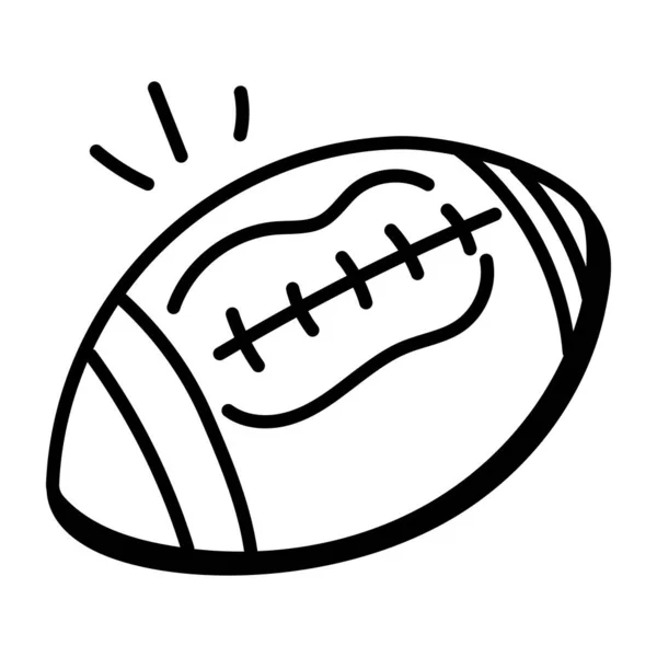 Rugby Bal Pictogram Vector Illustratie Ontwerp — Stockvector