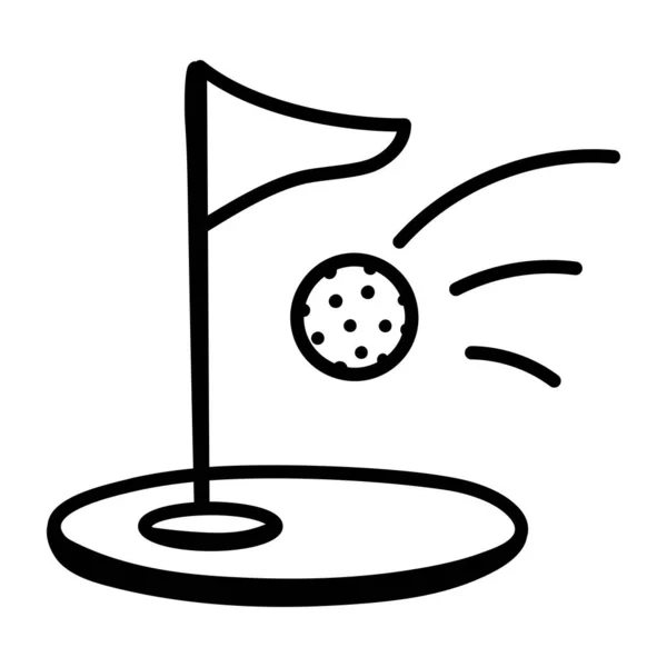 Golf Ball Symbol Vektor Illustration — Stockvektor