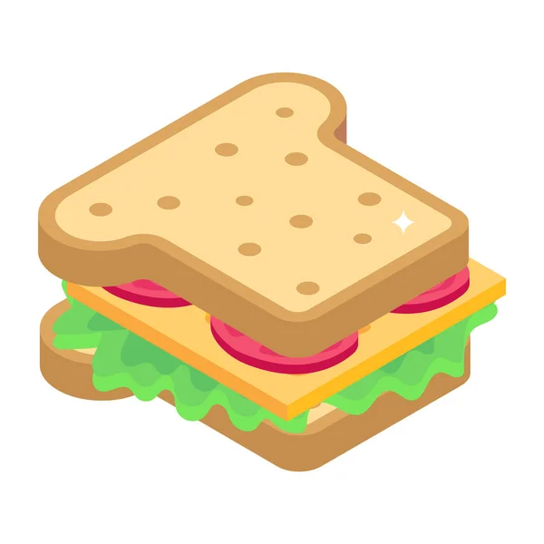 三明治现代设计 矢量插图 — 图库矢量图片