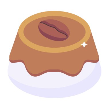 Çikolatalı kahve tatlısı. Basit tasarım