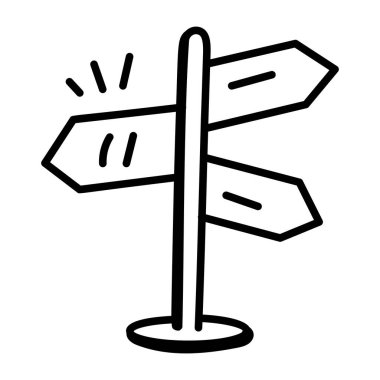 İşaret levhası Web simgesi basit illüstrasyon