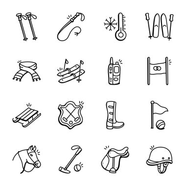 Vektör çizim spor Icons set