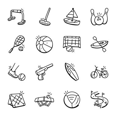Vektör çizim spor Icons set