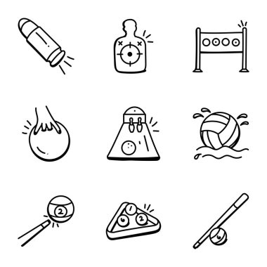 Vektör çizim spor Icons set