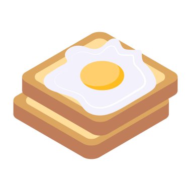 Kahvaltı. Web simgesi basit illüstrasyon