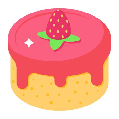 kek ikonu vektör illüstrasyonu