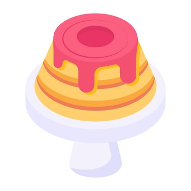 kek ikonu vektör illüstrasyonu