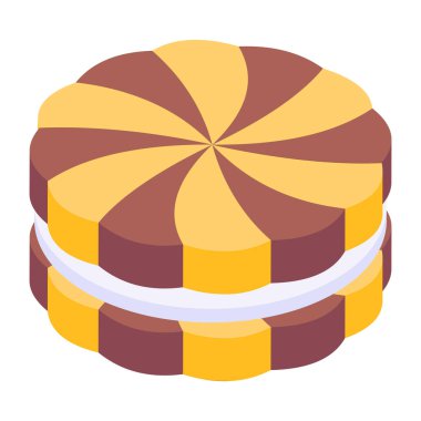 kek ikonu vektör illüstrasyonu