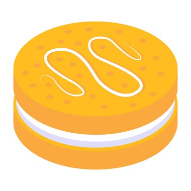 kek ikonu vektör illüstrasyonu