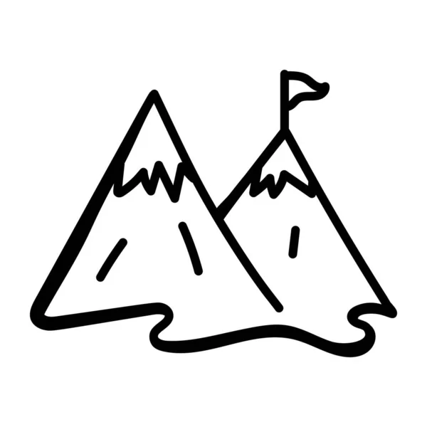 Montagne Icône Web Illustration Simple — Image vectorielle