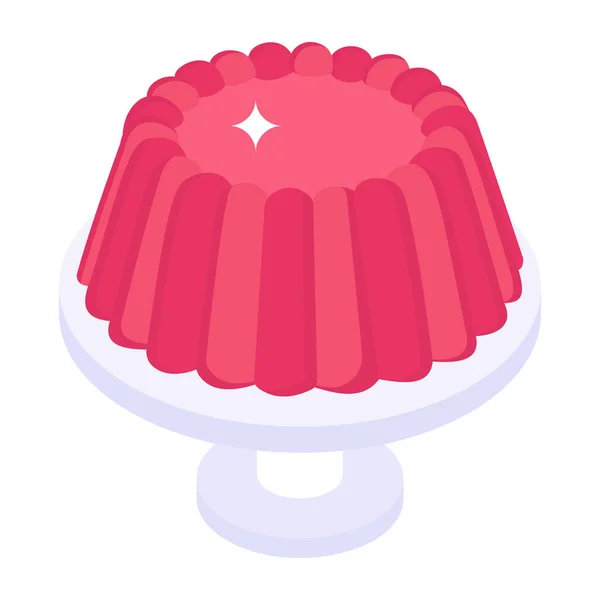 Icono Pastel Isométrico Postre Dulce Vector Iconos Para Diseño Web — Vector de stock