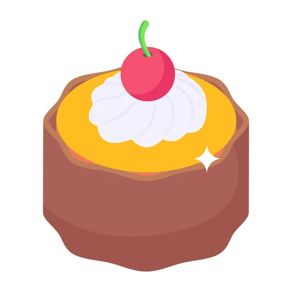 带有甜甜的甜点矢量图解设计的美味蛋糕 — 图库矢量图片