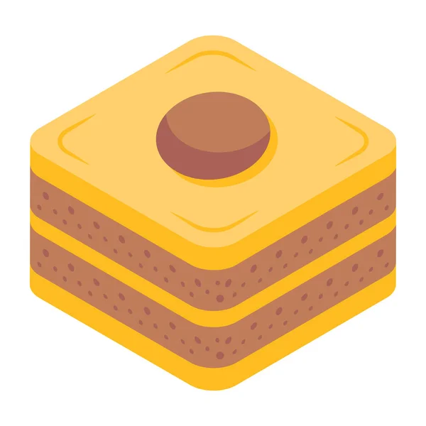 Gâteau Illustration Vectorielle Icône Web — Image vectorielle