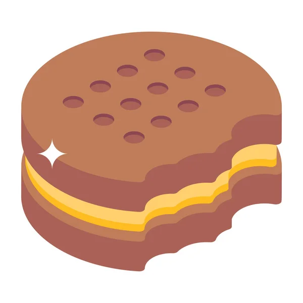 Delicioso Icono Donut Isométrico Los Iconos Del Vector Hamburguesa Para — Vector de stock