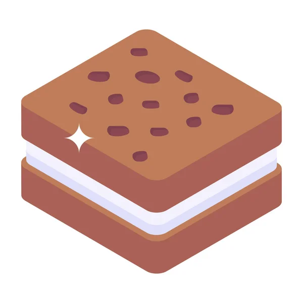Cake Web Icon Vector Illustration — Stock Vector