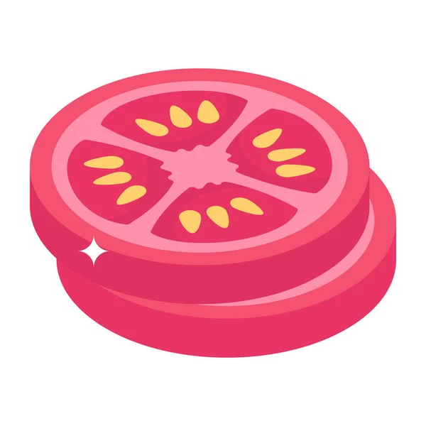 Frisch Geschnittene Wassermelone Scheibe Isoliert Symbol Vektor Illustration Design — Stockvektor