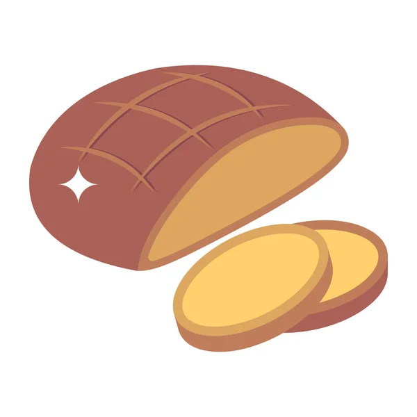 Bread Icon Bakery Food Symbol Vector Illustration — Vettoriale Stock