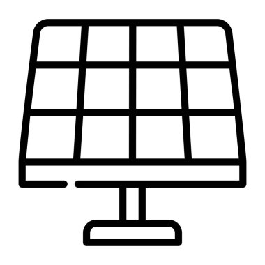 Güneş panelinin bu çizgi simgesi tasarımını yakala