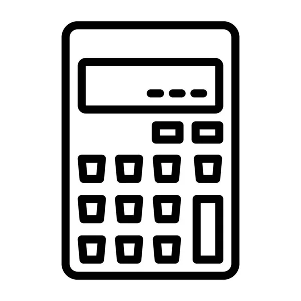 Zobacz Ikonę Linii Kalkulatora — Wektor stockowy