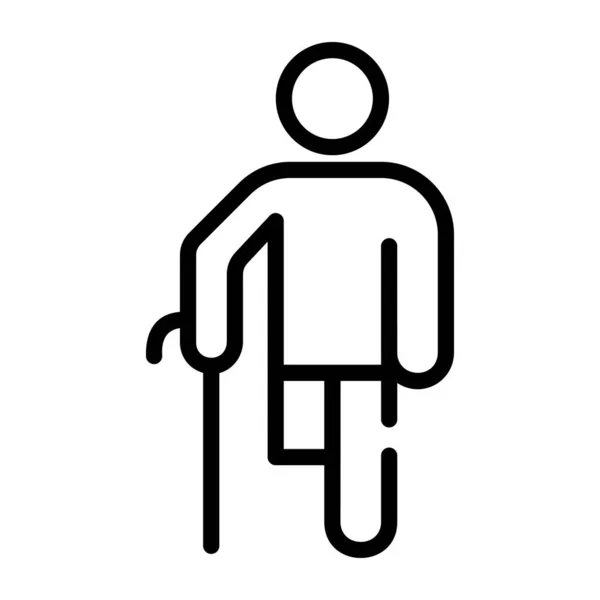 Outline Icon Disable Man — Stock Vector