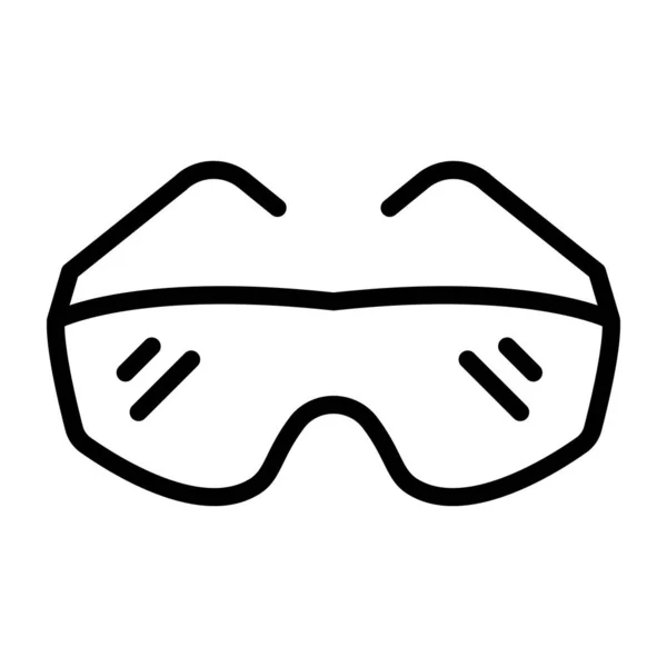 Ícone Linha Editável Óculos Segurança — Vetor de Stock