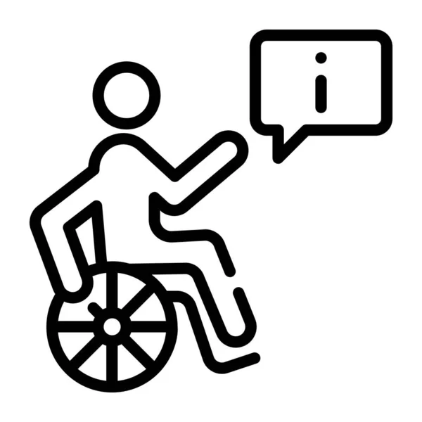 Confira Este Ícone Contorno Cadeira Rodas —  Vetores de Stock