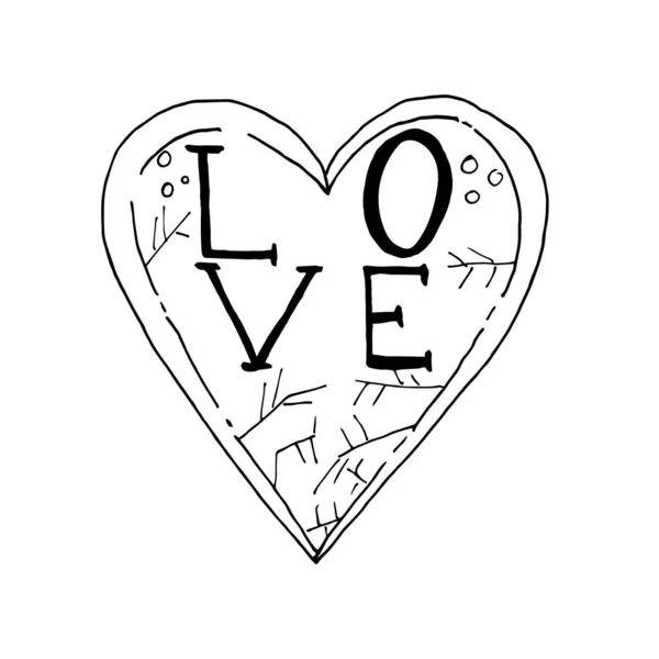 Letras de amor en forma de corazón. Feliz día de San Valentín. — Archivo Imágenes Vectoriales