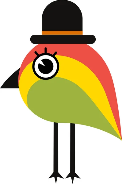 Graziosa Icona Uccello Isolato Sfondo Bianco Illustrazione Colorata Tropicale Pappagallo — Foto Stock