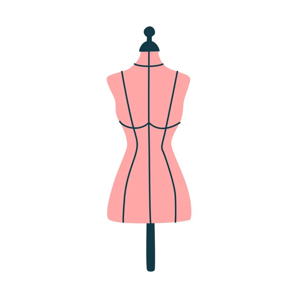 Vrouwelijke Roze Mannequin Vector Illustratie — Stockvector