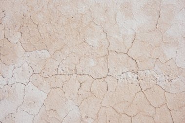 Kuru ve çorak çöl toprağının kabataslak arka planından ve Ustyurt Doğa Koruma Alanındaki yoğun çatlaklardan.