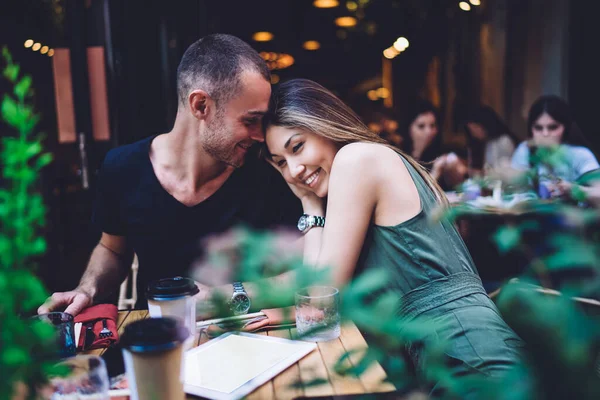 Concept Tenderness Warm Feelings Love Air Carefree Asian Woman Happy — Stock Photo, Image