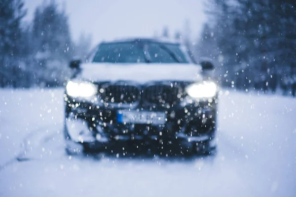 February 2020 Contemporary Modern Black Colored Bmw Roader Turned Wipers — стоковое фото