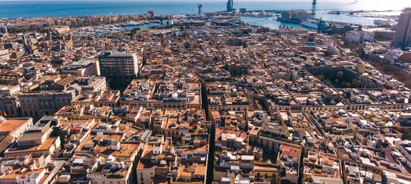 Drone Vista Maravillosos Paisajes Casas Antiguas Edificios Históricos Situados Centro —  Fotos de Stock