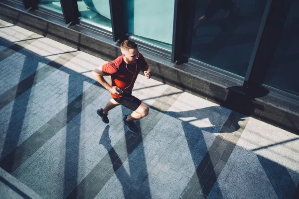 Haut Corps Jeune Sportif Vêtements Sport Baskets Courir Tôt Matin — Photo