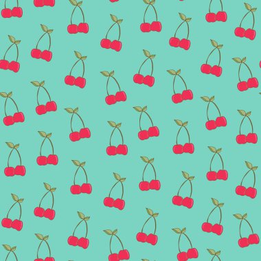 şirin kiraz arka plan deseni