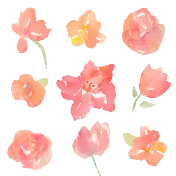 Loose watercolor flowers Loose Painted Watercolor Flowers. Spring