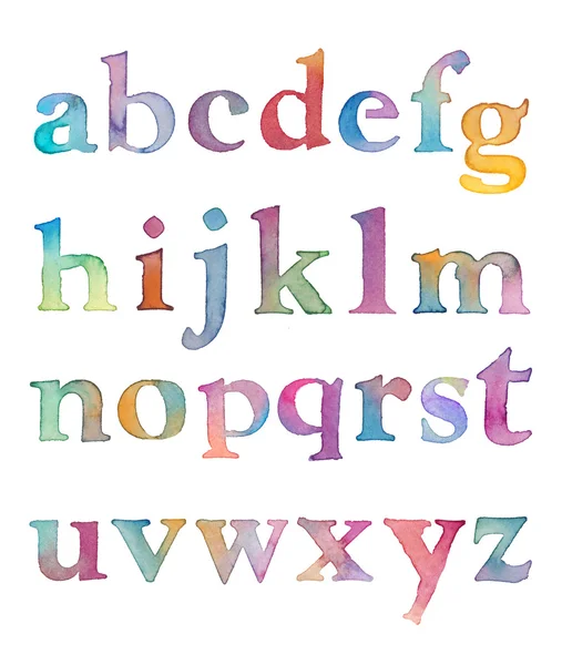 Acuarela Letras del alfabeto — Foto de Stock