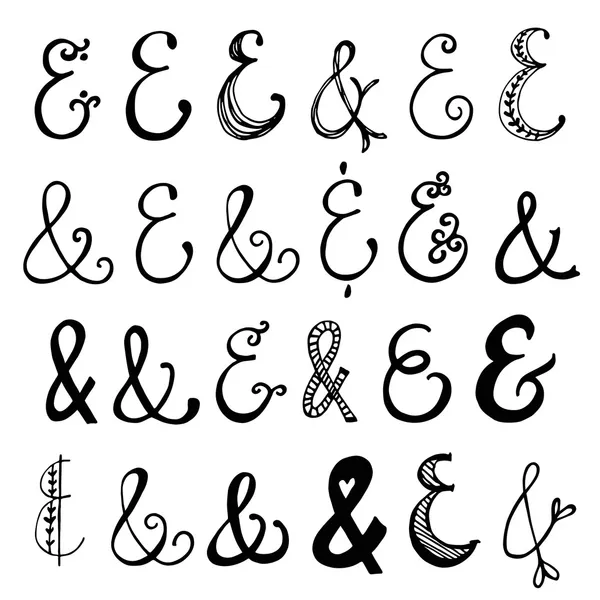 Cute Ampersand Designs — Stock Photo, Image