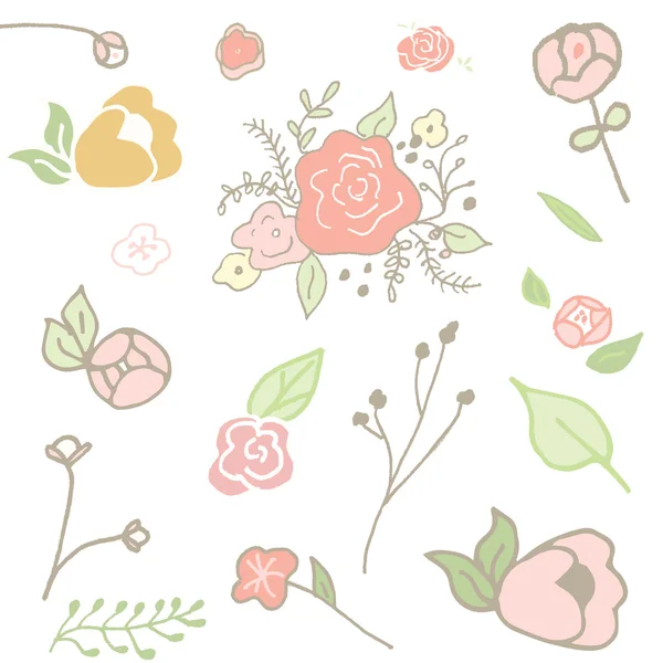 Cute Floral Elements — Stock Photo, Image