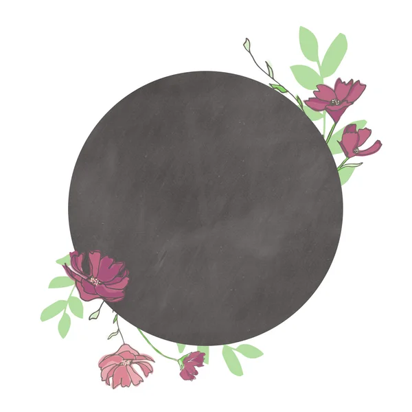 Чёрная круглая доска — стоковое фото