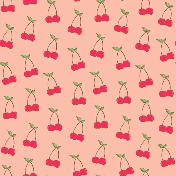 Roztomilé Cherry pozadí vzorek — Stock fotografie