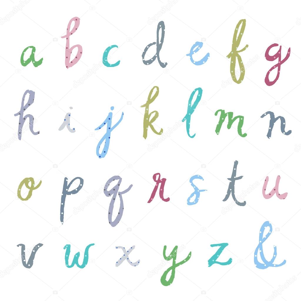 Hand Painted Watercolor Alphabet — Stock Photo © angiemakes 48160949